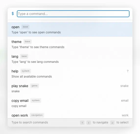 Separate cursor inside the Command Palette